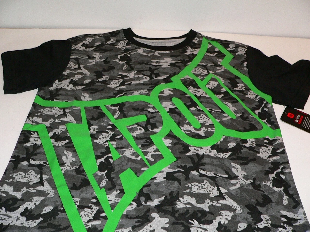 WW TAPOUT Big BOYS SZ L (14/16) T-Shirt blk gry CAMO / Green NWT *K*