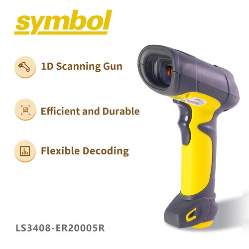 Zebra Symbol LS3408-ER20005R Extended Range 1D Laser Barcode Scanner w/USB Cable - Picture 3 of 14