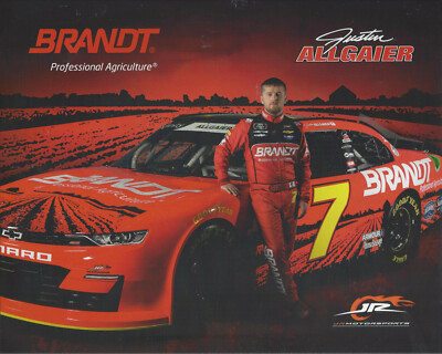2019 JUSTIN ALLGAIER ''BRANDT'' #7 NASCAR XFINITY SERIES POSTCARD