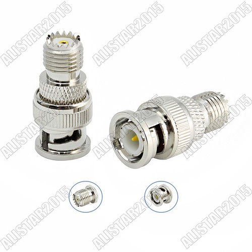 10x BNC Male Plug to Mini UHF Jack Female Adapter RF Coaxial Connector Mini-UHF - 第 1/6 張圖片