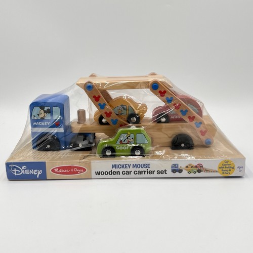 Melissa & Doug Mickey Mouse Wooden Car Carrier