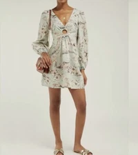 Zimmermann Dress  Sz 0 AU8 UK 8 US 4 IT 40 FR 36 WAYFARER Green Floral A line