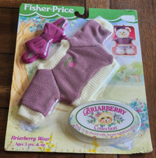 Briarberry Wear Bear SWEATER Purple Bow Headband 75055 Ivory Fisher Price FP NEW