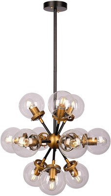 black and gold sputnik chandelier