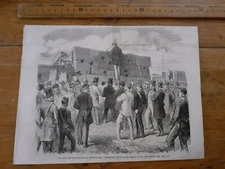 Illustrated London News print Artillery Experiments Showburyness La Gloire targe