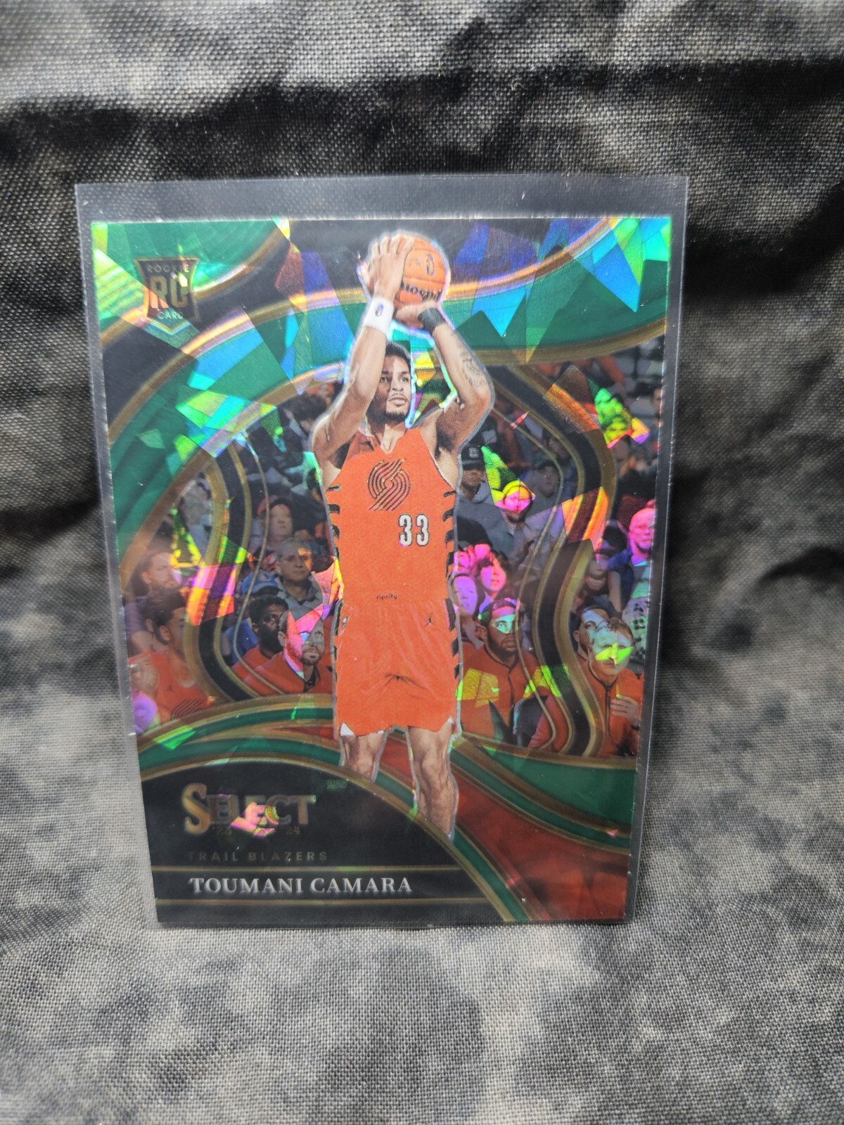 2023-24 SELECT TOUMANI CAMARA GREEN ICE PRIZM ROOKIE "COURTSIDE"