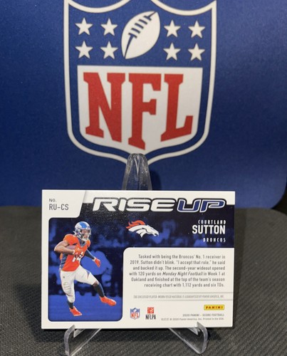 2020 Panini Score Courtland Sutton Rise Up Jersey Patch No. RU-CS Denver Broncos - Picture 3 of 4