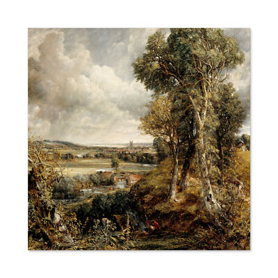 John Constable Das Tal von Dedham großer Wandkunstdruck quadratisch 24 x 24 Zoll