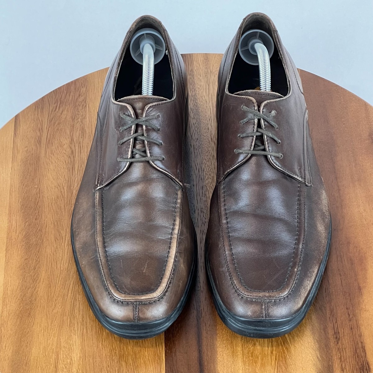 Cole Haan Nike Air Mens Brown Leather Split Toe Derby Dress Shoes Size 9 M Mens Cole Haan Nike Air Brown Leather Slip on Shoes Size 9  main image 3