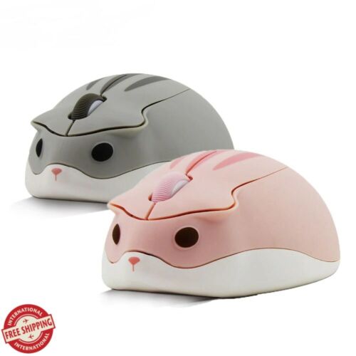 Souris d'ordinateur sans fil hamster mignon USB optique mini 1200 DPI ordinateur portable petites souris - Photo 1 sur 33