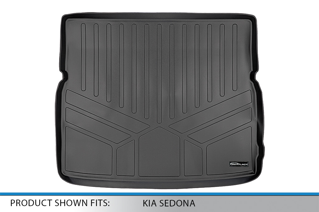 SMARTLINER Custom Fit Cargo Liner Mat Black for 2015-2021 Kia Sedona