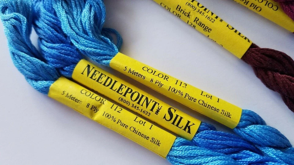 Needlepoint Inc Silk Floss You Choose 5 Meters 8 Ply 100% Silk 300 - 399 - Image 3 of 4