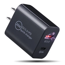 USB C Fast Wall Charger Block 20W PD Type C Adapter Cable For iPhone 14/13/12/11