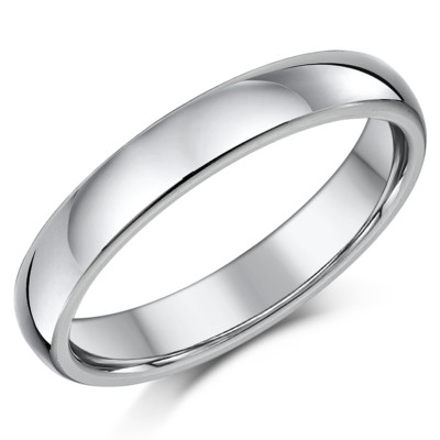 Titan poliert Hofform 4 mm Ehering Verlobungsring Herren/Damen Ring