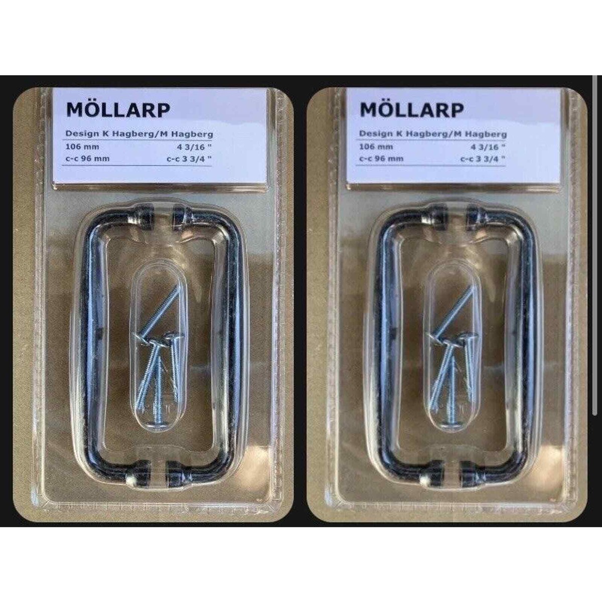 Ikea “MOLLARP” Drawer Pull Handle Hardware 702.652.47 (8 Pack