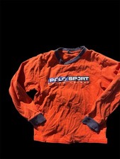 Boys Orange and navy Polo Sport long sleeve shirt  
