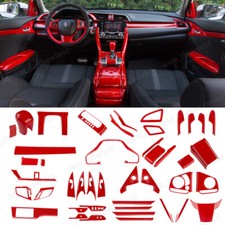Cubierta de tira de caja de cambios interior roja para Honda Civic 10ª generación 2016-2021