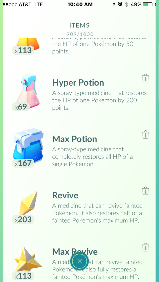 Go items. Go items