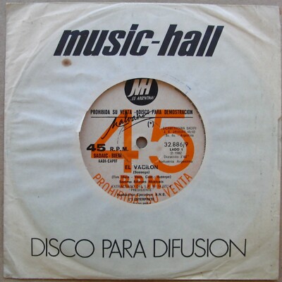 MALVAHO 45 PROMO El Vacilon LATIN Electro DISCO Funk 1982 TIM MAIA Sossego
