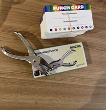 Punch Cards Pk of 200 Reward Punch Cards 2" x 3.5" w Handheld hole puncher NEW
