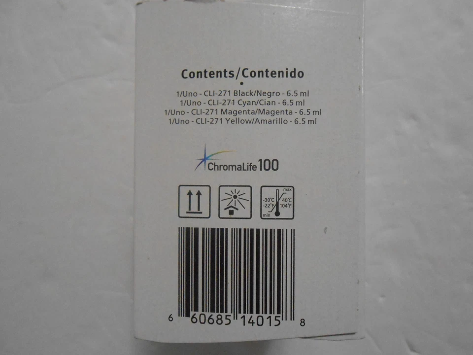 Canon Pixma CLI 271 Ink Cartridge 4 Pack Black Yellow Cyan Magenta Genuine - Image 2 of 4