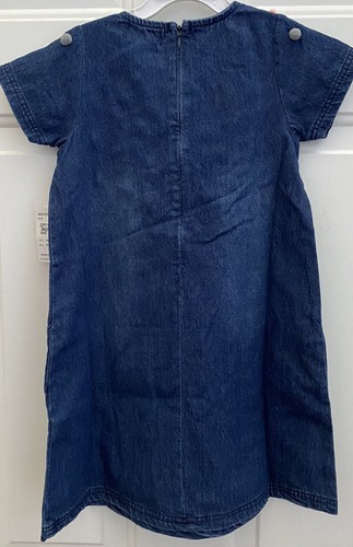 Andy & Evan Dress Blue Denim With Pom Poms Girls Size 5 Y NEW - Picture 4 of 5