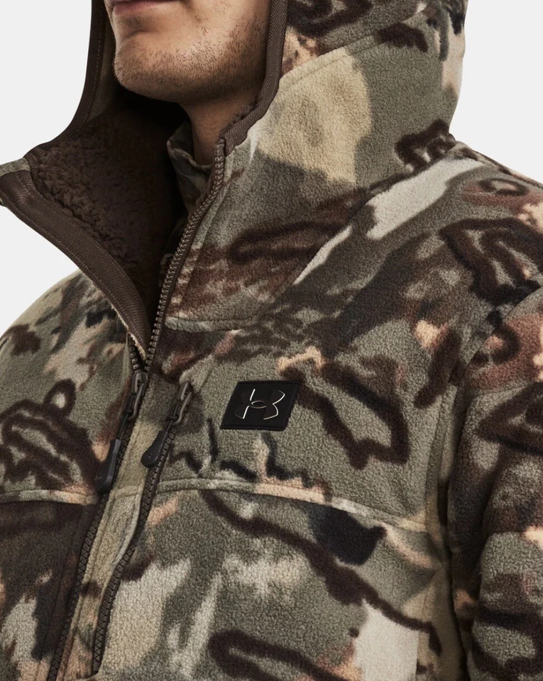 Under Armour Forest Timber Rut Wind proof Hunting Camo Jacket And Bibs Set-XL,L - Image 4 of 4