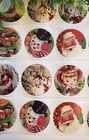 16 Cute Vintage Style Christmas Stickers/Retro Christmas Stickers Labels Seals
