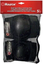 Razor Pro Multi-Sport Black Elbow Wrist and Knee Pads 5+ Kids Youth  NEW