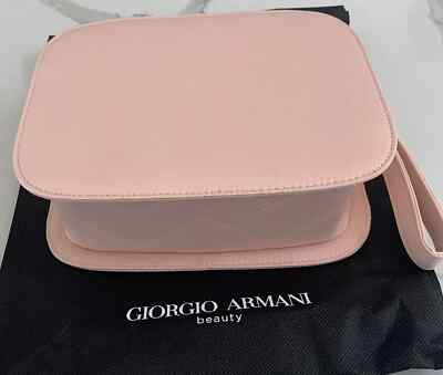 Giorgio Armani Beauty Pouch blush pink Bag cosmetic toiletry case