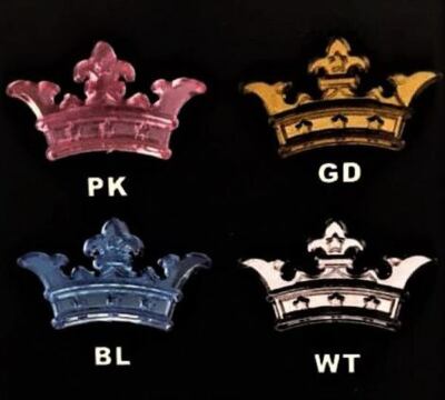 Crown Tiara Prince Princess Charm Acrylic Embellishments Capia Motives 24 Count