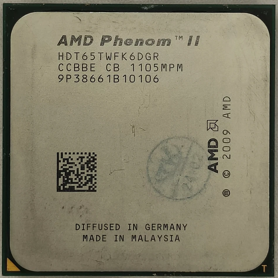 AMD Phenom II X6 1065T 6-Core 2.9GHz  95W Socket AM3 CPU Processor HDT65TWFK6DGR - Image 4 of 4