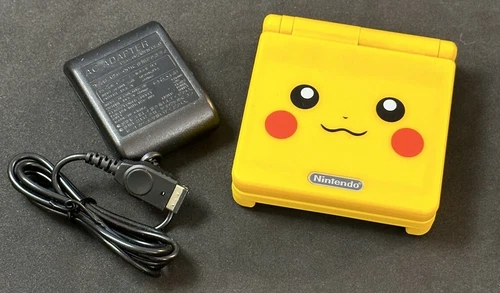 Game Boy Advance SP IPS GBA Console w/ V5 IPS Laminated Pikachu Fast Ship