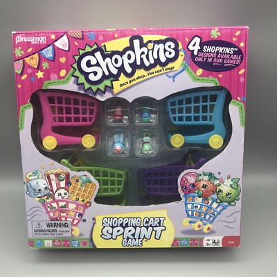 Shopkins Shopping Cart Sprint Game Moose Exclusive Designs Board game