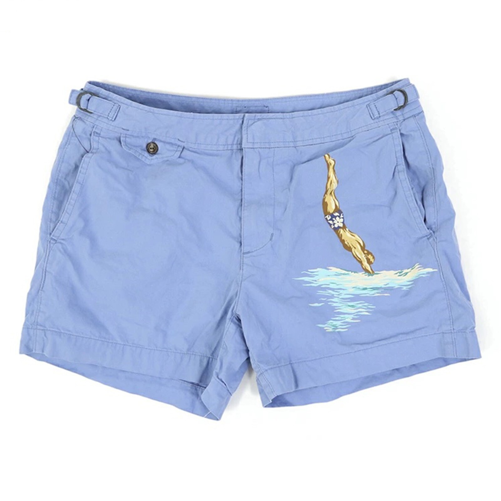 Мужские винтажные плавательные шорты Polo Ralph Lauren - Синий - Размер 34 дюйма 7590₽