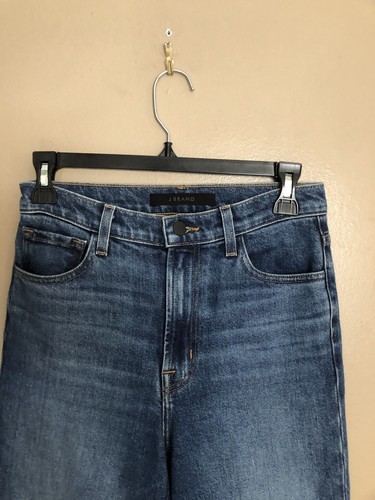 J Brand Julia JB002441 Flared Raw Hem Cropped Jeans Wonderland Destruct Sz 25 - Picture 10 of 12