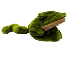 Folkmanis Plush Frog Hand Puppet Stuffed Animal Toy Hook And Loop Hands And Feet