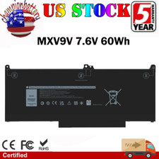 Laptop Battery MXV9V for Dell Latitude 5300 5310 2-in-1 7300 7400 60Wh