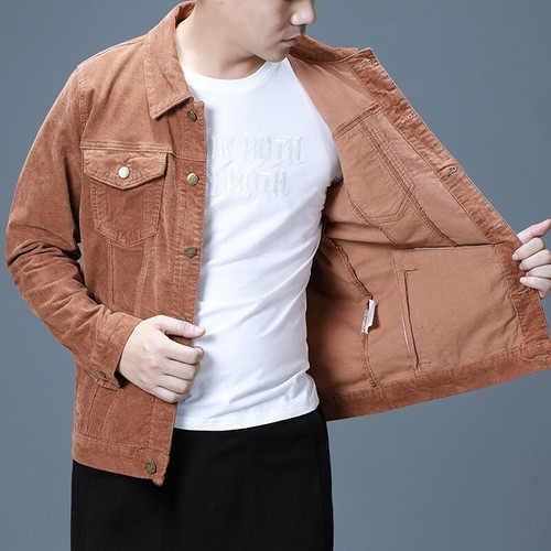 Men's Corduroy Jacket Single Breasted 