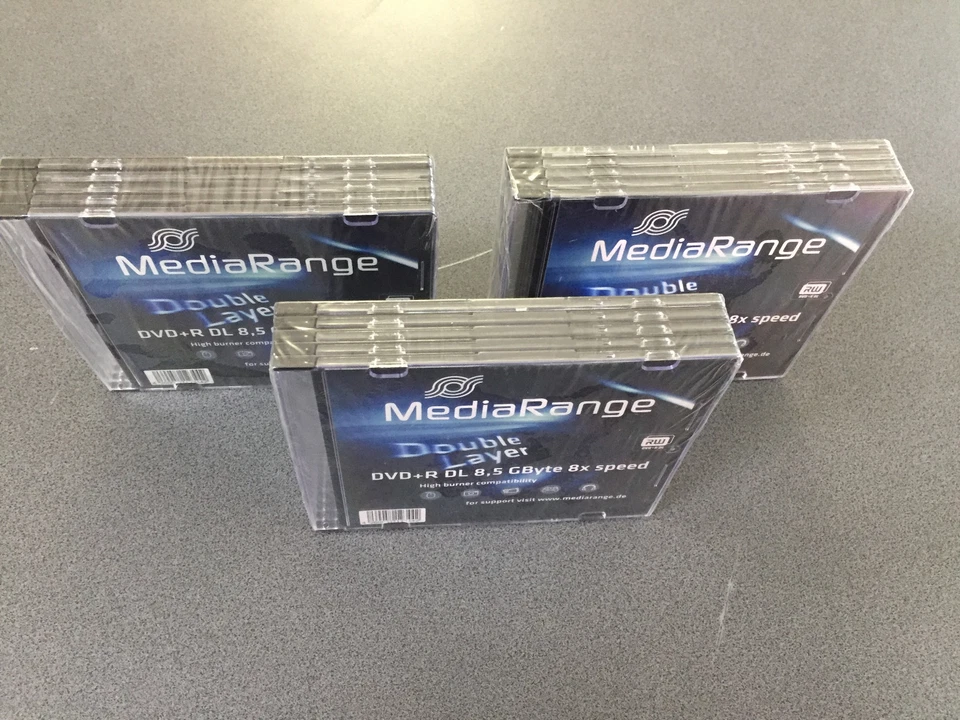 MediaRange - 3 x 5 DVD+R DL - 8.5 GB 8x - Slim Jewel Case - Bild 2 von 2