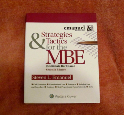Strategies and Tactics for the MBE (Seventh Edition) : Multistate Bar Exam 9781543805727| eBay