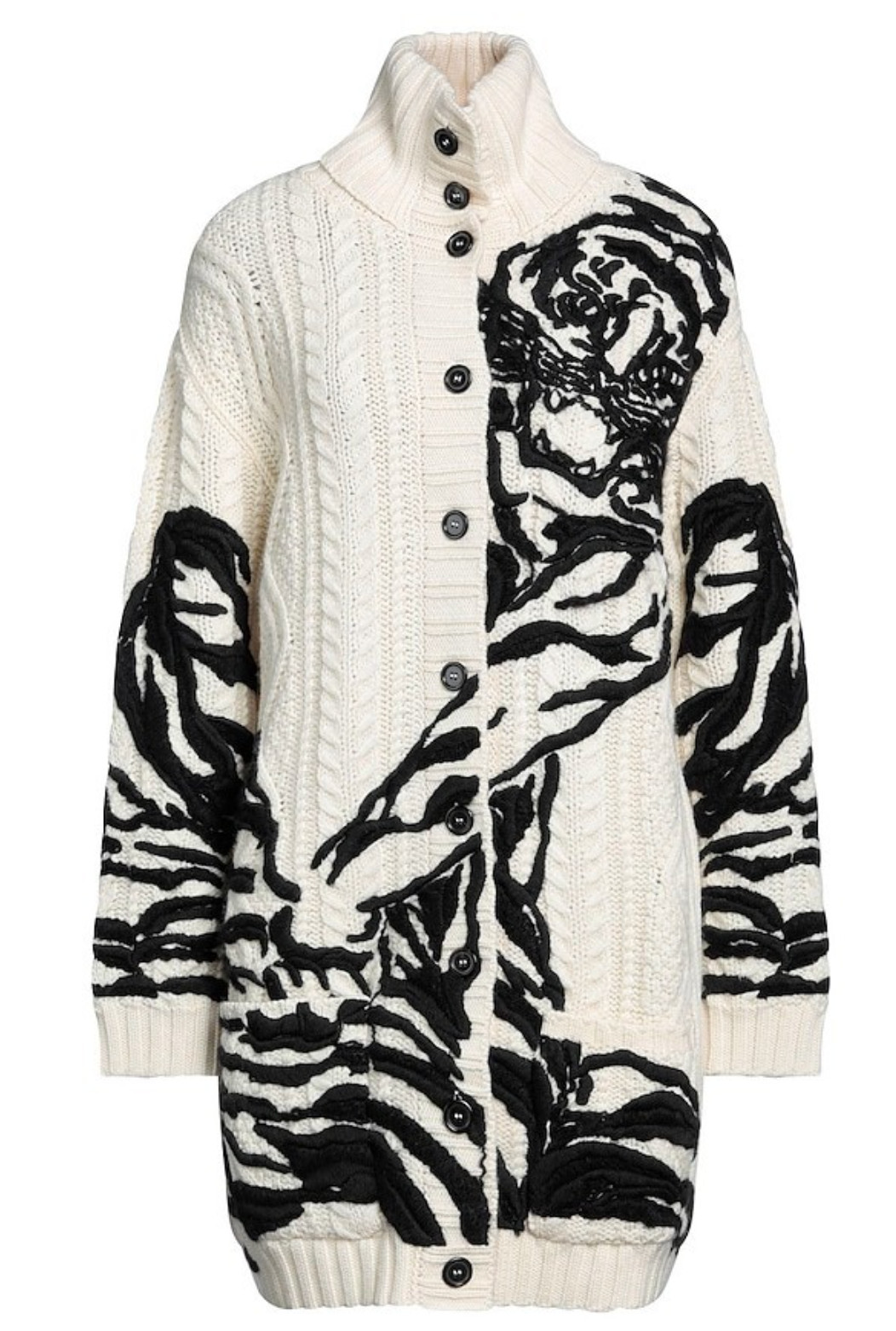 Valentino Cable-Knit Cardigan Coat Jacket Parka Pullover L