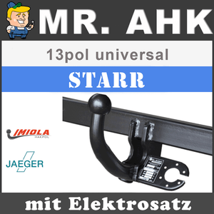 Kia Sportage JE 04-10 AHK Anhängerkupplung starr 13pol uni E-Satz