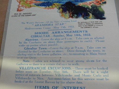 SS Arandora Star Blue Star LEAFLET 1933 later sunk ww2 U BOAT Prein MAY13 - Picture 4 of 7