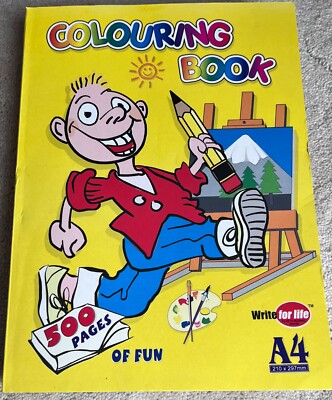 500 Seiten Kinder A4 Malbuch 