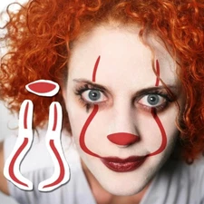 It Clown Temporary Tattoo (Set of 2) - Clown Makeup Temporary Tattoo Costume