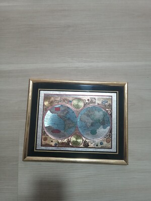 old world map foil print reproduction kafka industries
