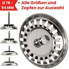 Spülbecken Siebkörbchen Ø 78 79 80 20 83 84 mm Siebkorb Zapfen Stift Sieb Spüle