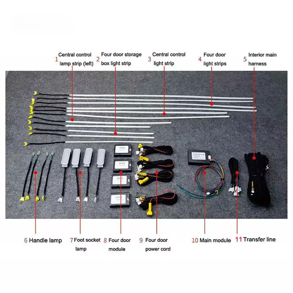Luz ambiental 64 colores para Mercedes Benz S250 S300 S350 S600 W221 2005-2013 Foto 2 de 4