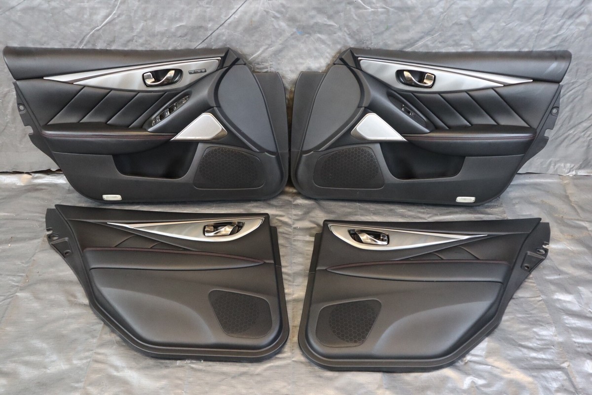 2019 INFINITI Q50 RED SPORT 400 OEM INTERIOR DOOR PANEL SWAP KIT